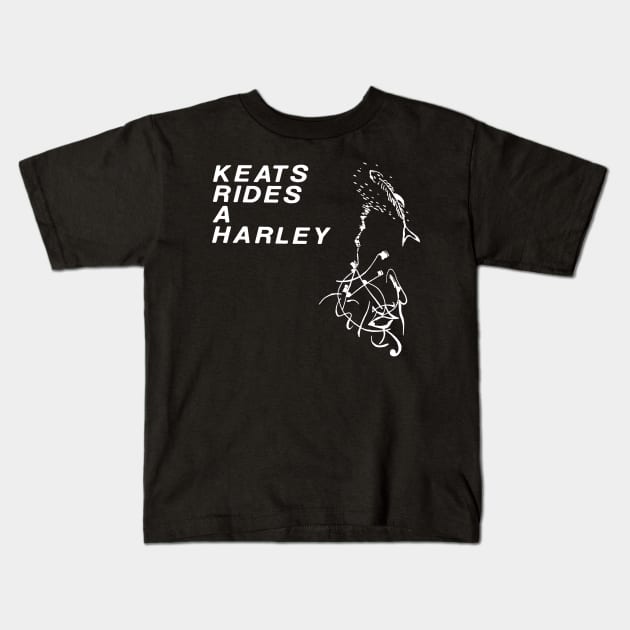 Keats Rides a  Harley classic punk comp Kids T-Shirt by TeeFection